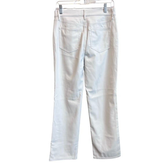 LOFT Faux Leather Straight Ankle Pants - Satin white - Picture 6 of 8
